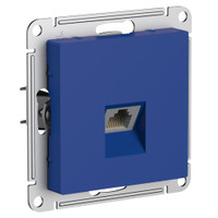 ATLASDESIGN РОЗЕТКА компьютерная RJ45, кат. 5Е, механизм, АКВАМАРИН (Systeme Electric) ATN001183
