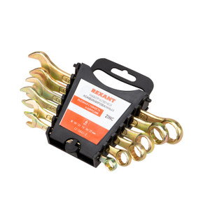 Набор ключей комбинированных (8, 10, 12, 13, 14, 17 мм), желтый цинк (REXANT) 12-5841-2