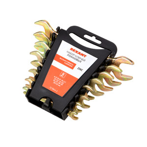 Набор ключей рожковых (6х7-20х22 мм), желтый цинк (REXANT) 12-5844-2