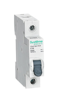 Выключатель автоматический однополюсный (АВ) С 16А 1P 6kA 230В City9 Set (Systeme Electric) C9F36116