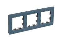 ATLASDESIGN NATURE 3-постовая РАМКА, НАТУРАЛЬНОЕ СТЕКЛО, ГРИФЕЛЬ (Systeme Electric) ATN360703