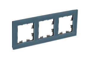 ATLASDESIGN NATURE 3-постовая РАМКА, НАТУРАЛЬНОЕ СТЕКЛО, ГРИФЕЛЬ (Systeme Electric) ATN360703