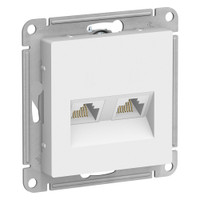 Розетка ATLASDESIGN двойная компьютерная RJ45+RJ45 категория 5E механизм белый (Systeme Electric) ATN000185