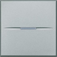 Axolute. Выключатель аксиальный одноклавишный 10А 250В. Винтовые клеммы. 2 модуля. Цвет Алюминий (Legrand/Daccord) HC4001M2N