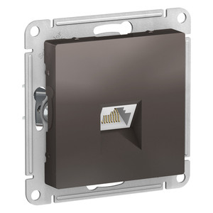Розетка ATLASDESIGN компьютерная RJ45 механизм мокко (Systeme Electric) ATN000683