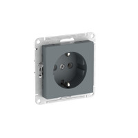 ATLASDESIGN РОЗЕТКА с заземлением, 16А, быстрозажимные клеммы, ГРИФЕЛЬ (Systeme Electric) ATN000743S