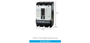 G-MCCB (STANDARD),250AF,HGP250S-G,3 POLE,Electron c Display,FRONT CONNECTION,AUX 1C+ALT 1C,NO OPTION,AC 50/60HZ,250A,STANDARD,STANDARD (HD Hyundai Electric) HGP250S-G3PEDS0000C00250