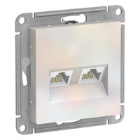 Розетка ATLASDESIGN двойная компьютерная RJ45+RJ45 категория 5E механизм жемчуг (Systeme Electric) ATN000485