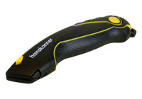 Нож строительный с трапециевидным лезвием сталь SK2 TPR рукоятка 4 дополнительных лезвия (Hanskonner) HK1076-01-P2