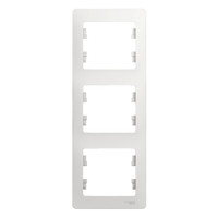 GLOSSA Рамка 3 поста вертикальная белая (Systeme Electric) GSL000107