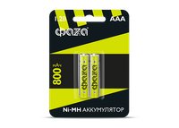 Элемент питания аккумуляторный AAA 800мАч Ni-MH блистер, 2 шт. (ФАZА) 5002883
