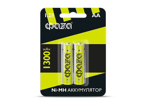 Элемент питания аккумуляторный AA 1300мАч Ni-MH (ФАZА) 5002944