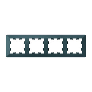 ATLASDESIGN AIR 4-постовая РАМКА, ИЗУМРУД/дымчатый черный (Systeme Electric) ATN220804