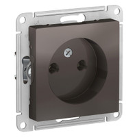 Розетка ATLASDESIGN без заземления 16А механизм мокко (Systeme Electric) ATN000641