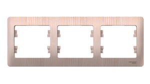 GLOSSA 3-постовая рамка, горизонтальная, сосна (Systeme Electric) GSL001503