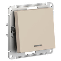 ATLASDESIGN переключатель одноклавишный с подсветкой, сх.6а, 10АХ, механизам, ПЕСОЧНЫЙ (Systeme Electric) ATN001263