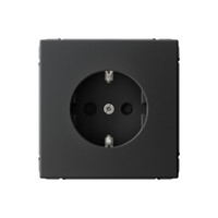 ARTGALLERY розетка с заземлением со шторками, 16А, механизм, карбон (Systeme Electric) GAL001045