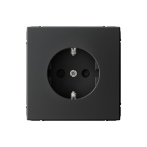 ARTGALLERY РОЗЕТКА с заземлением со шторками, 16А, механизм, быстрозажимные клеммы, карбон (Systeme Electric) GAL001045S