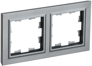 BRITE Рамка 2 поста РУ-2-БрС сталь (IEK) BR-M22-K46