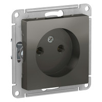 Розетка ATLASDESIGN без заземления 16А механизм сталь (Systeme Electric) ATN000941