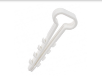 Дюбель-хомут 6-12 мм нейлоновый для плоского      кабеля белый (Партнер) 80962