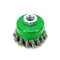 Щетка чашечная Д65 для УШМ (болгарка) ворс нерж сталь 0,50 чашка жгутовая корщетка по металлу для обработки цветных сплавов и нержавеющей стали (13-021) (EuroBrush) EB-ASS1