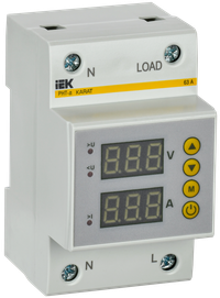 Реле напряжения и тока РНТ-д 1-ф. 54мм 63А (IEK) IVC31-1-63