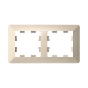 ATLASDESIGN AIR 2-постовая РАМКА, БЕЖЕВЫЙ/дымчатый белый (Systeme Electric) ATN220202