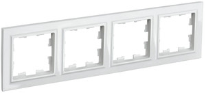 BRITE Рамка 4 поста РУ-4-БрБ белый (IEK) BR-M42-K01