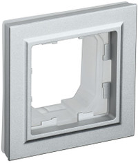 BRITE Рамка 1 пост IP44 РУ-1-БрА-44 алюминий (IEK) BR-M12-44-K47