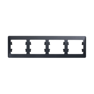 GLOSSA Рамка 4 поста горизонтальная антрацит (Systeme Electric) GSL000704