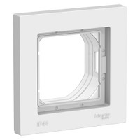 Рамка однопостовая ATLASDESIGN AQUA IP44 белый (Systeme Electric) ATN440101