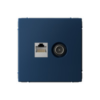 ARTGALLERY розетка двойная ТВ + компьютерная RJ45, кат. 5Е, аквамарин (Systeme Electric) GAL001189