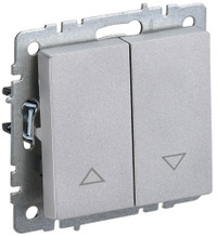 BRITE Выключатель жалюзи 10А ВС10-1-5-БрА алюминий (IEK) BR-V15-0-10-K47