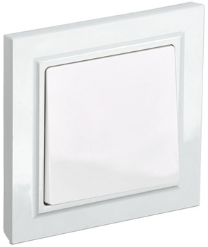 BRITE Выключатель одноклавишный 10А в сборе ВСР10-1-0-БрБ белый (IEK) BR-V10-0-10-K01-F