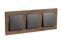 Рамка трехпостовая ATLASDESIGN NATURE, ДЕРЕВО БАМБУК (Systeme Electric) ATN353203