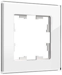 BRITE Рамка 1 пост РУ-1-2-БрБ стекло белый (IEK) BR-M12-G-K01