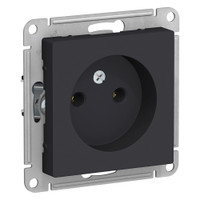 Розетка ATLASDESIGN без заземления 16А механизм карбон (Systeme Electric) ATN001041