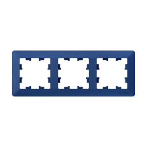 ATLASDESIGN AIR 3-постовая РАМКА, АКВАМАРИН/дымчатый черный (Systeme Electric) ATN221103