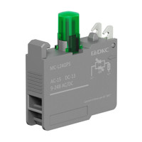 Контактный блок с клеммными зажимами под винт со светодиодом на 9-24В, зеленый (DKC) MC-L24GPS