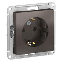 Розетка ATLASDESIGN с заземлением 16А механизм мокко (Systeme Electric) ATN000643