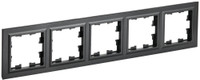 BRITE Рамка 5 постов РУ-5-БрЧ черный (IEK) BR-M52-K02