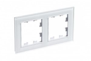 Рамка двухпостовая ATLASDESIGN NATURE, ОРГАНИЧЕСКОЕ СТЕКЛО БЕЛЫЙ (Systeme Electric) ATN320102