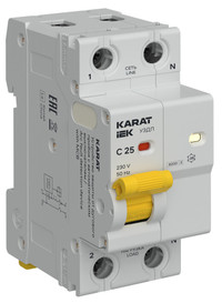 KARAT Устройство защиты от дугового пробоя c автоматическим выключателем 1P+N C 25A IEK (IEK) KA-DP11-1-025-C