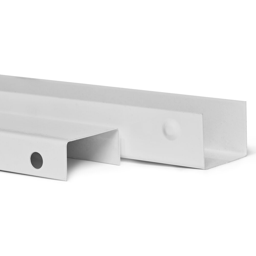 Кабель-канал 40x25 двойной замок, белый (40 м/уп) (состав ОКЛ) (ПожТехКабель) 507-001