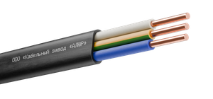 Кабель силовой ВВГ-Пнг(А)-LS 3х2.5 (N,PE)-0.660 плоский однопроволочный (АЛЮР)