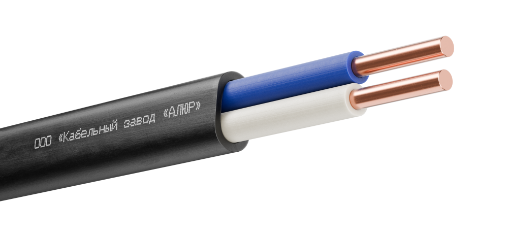 Кабель силовой ВВГ-Пнг(А)-LS 2х1.5 (N)-0.660 плоский однопроволочный (АЛЮР)