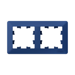 ATLASDESIGN AIR 2-постовая РАМКА, АКВАМАРИН/дымчатый черный (Systeme Electric) ATN221102