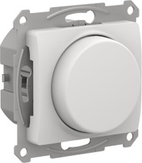GLOSSA СВЕТОРЕГУЛЯТОР (диммер) повор-нажим, LED, RC, 400Вт, мех.,  БЕЛЫЙ (Systeme Electric) GSL000123