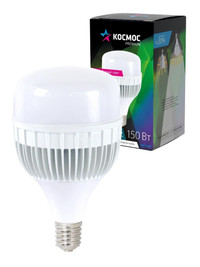 Лампа светодиодная LED 150Вт 220В Е40 D140х231 4500К белый 13200 лм (Космос) KHWLED150WE4045